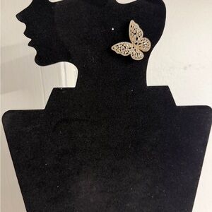 NWT Butterfly Pierced Earrings Swarovski Crystal Jewelry